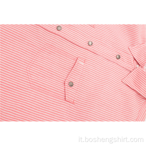 Camicia casual estiva rosa a buon mercato di alta qualità